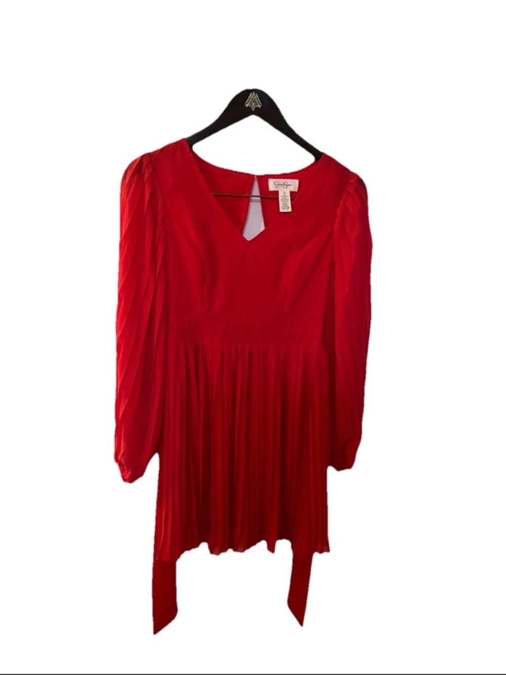 Jessica Simpson Red Long Sleeve V Neck Mini Dress Women’s Small